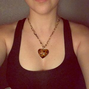 Heart ❤️ blown glass necklace